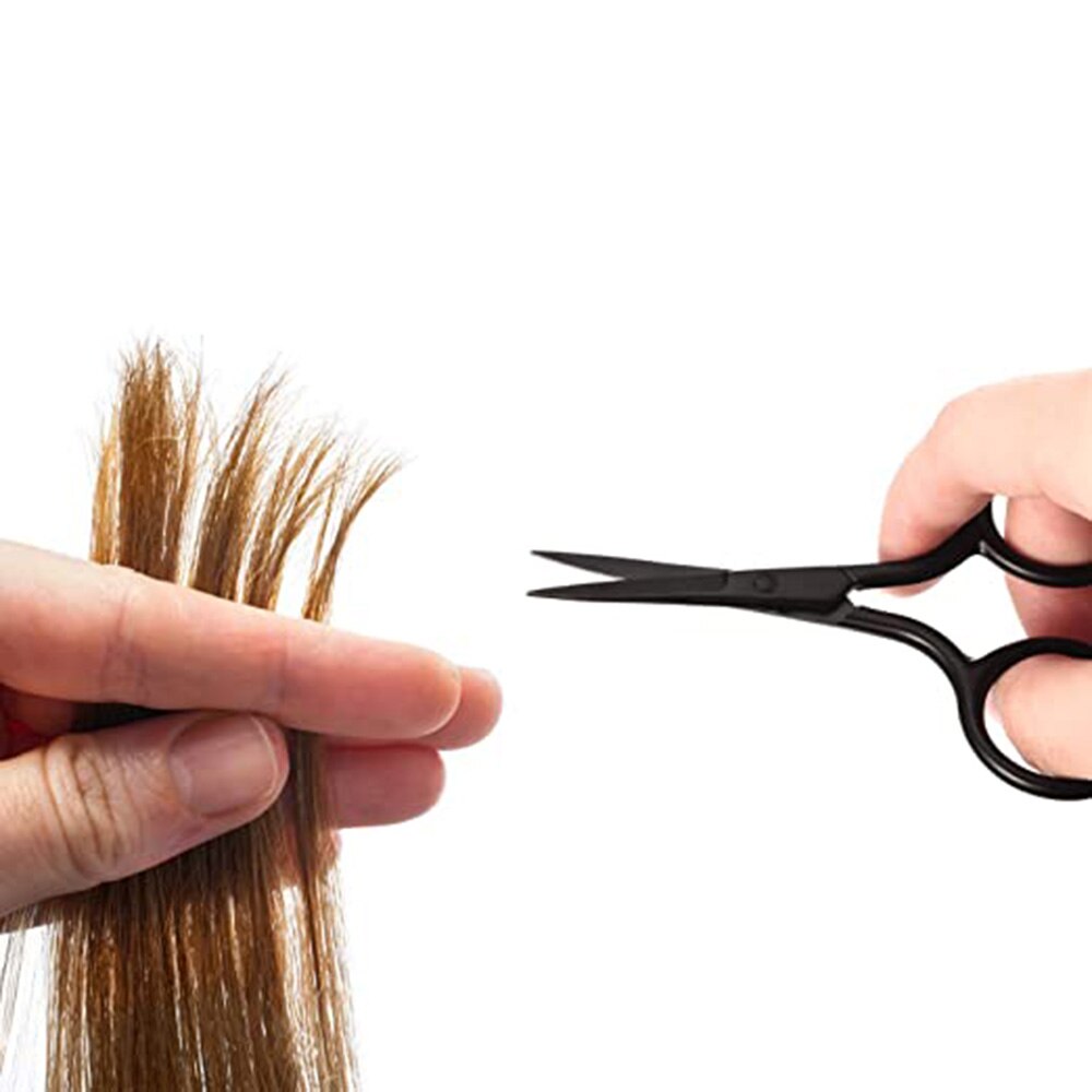 Neus Haar Schaar Kleine Roestvrijstalen Rechte Tip Schaar Facial Trimmen Make-Up Beauty Tool Voor Wenkbrauwen Neus Baard