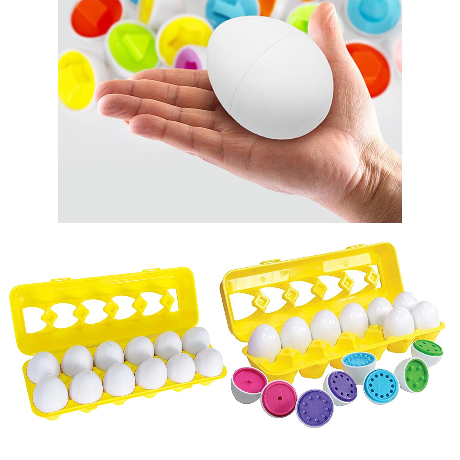 Educational toy recognize color shape matching count match egg fight inserted toys kids toddler toys puzzle