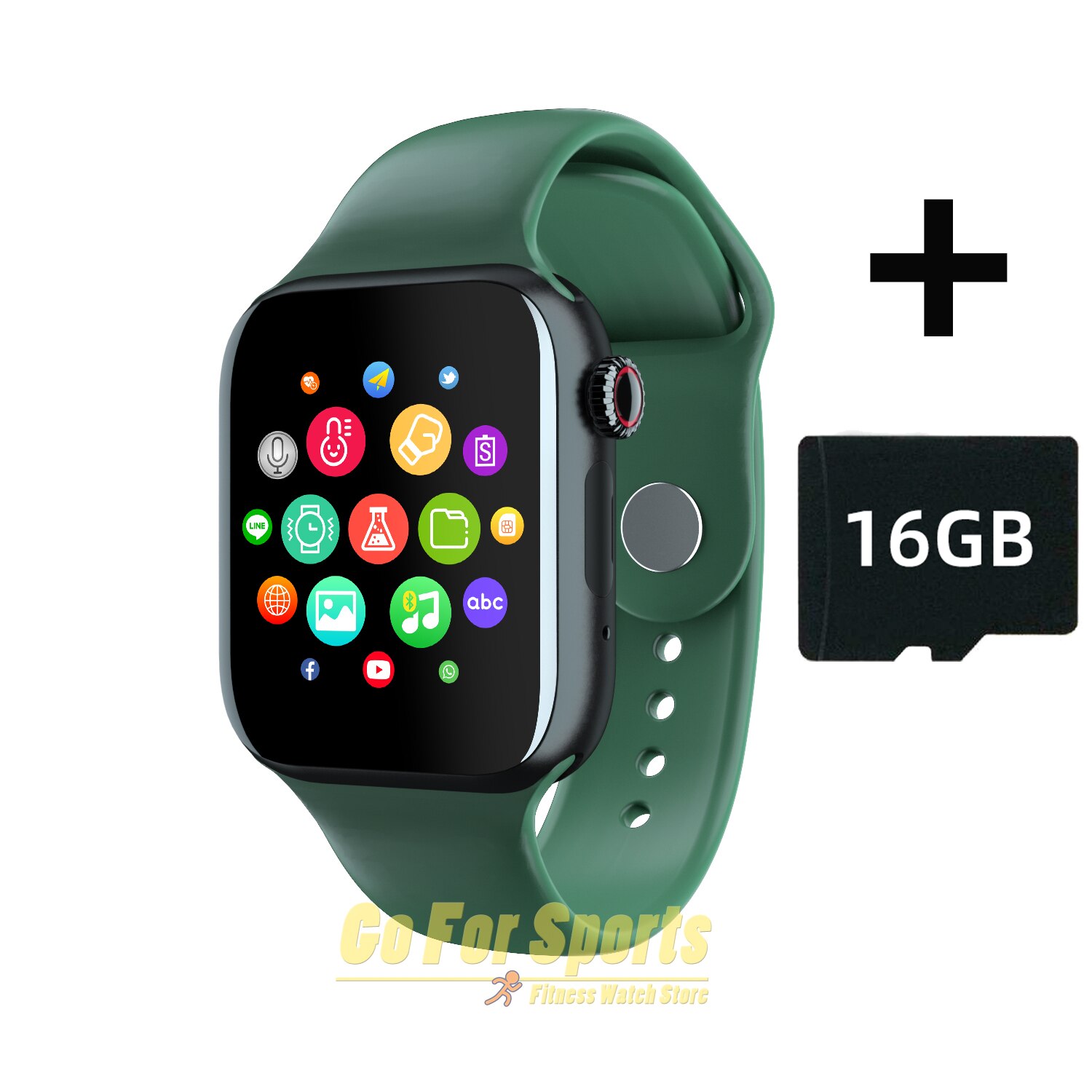 Smart Watch Bluetooth Call Sports Fitness Band Heart Rate Blood Pressure Testing Men Music Watch Women Smartwatch Z13 pk X6 Z6S: green add 16gbTF