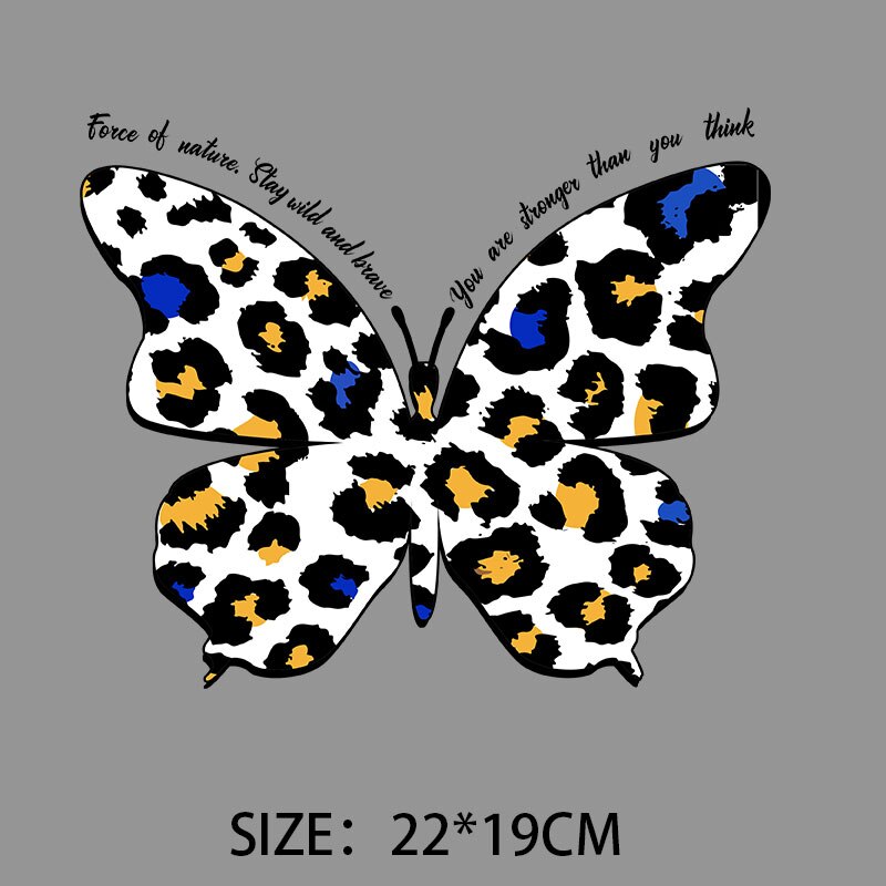 Leopard prints Stickers on Clothes Iron-on Transfers Patches for Kids Clothing Jacket Thermal Transfers Decals Patch: KK571-6