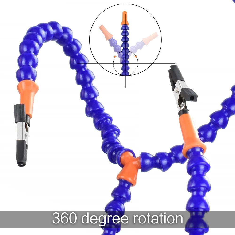 Table Clamp Soldering Helping Hand Third Hand Tool Soldering Station USB 3X Illuminated Magnifier Welding Repair Tool