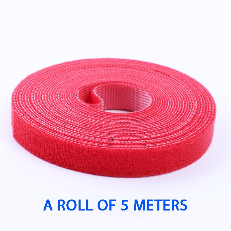 5 Meters/roll magic tape nylon cable ties Width 2 cm wire management cable ties 6 colors to choose from DIY Velcro: Red