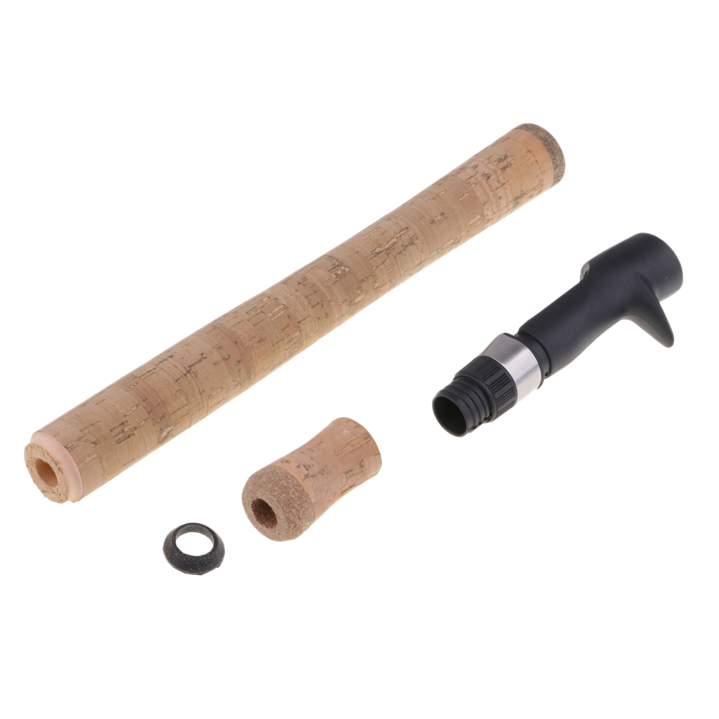 Lightweight Casting Spinning Rod Handle Fishing Reel Seat + Soft Cork Handle Grip for DIY Building &amp; Repair Kit