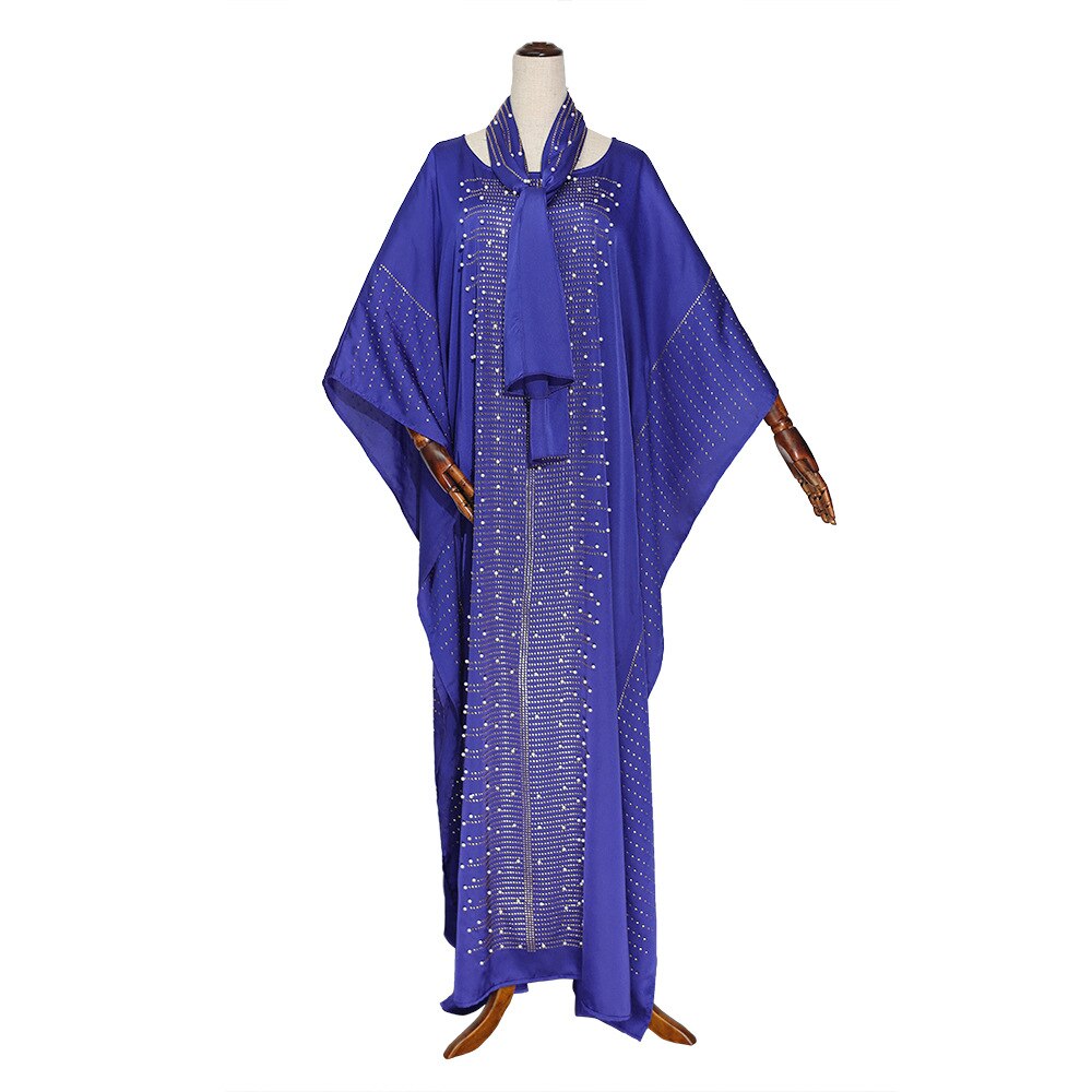 Indonesië Caftan Marocain Kaftan Dubai Abaya Voor Vrouwen Bangladesh Hijab Avond Arabisch Jurk Islam Djellaba Islamitische Kleding: Blue