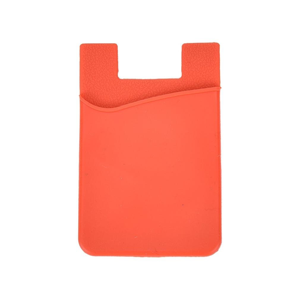Mobile Phone Back Cards Holder Wallet Credit ID Card Pocket: Orange