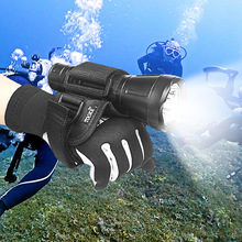 Guante de mano libre para buceo, linterna LED subacuática, accesorios para deportes acuáticos al aire libre