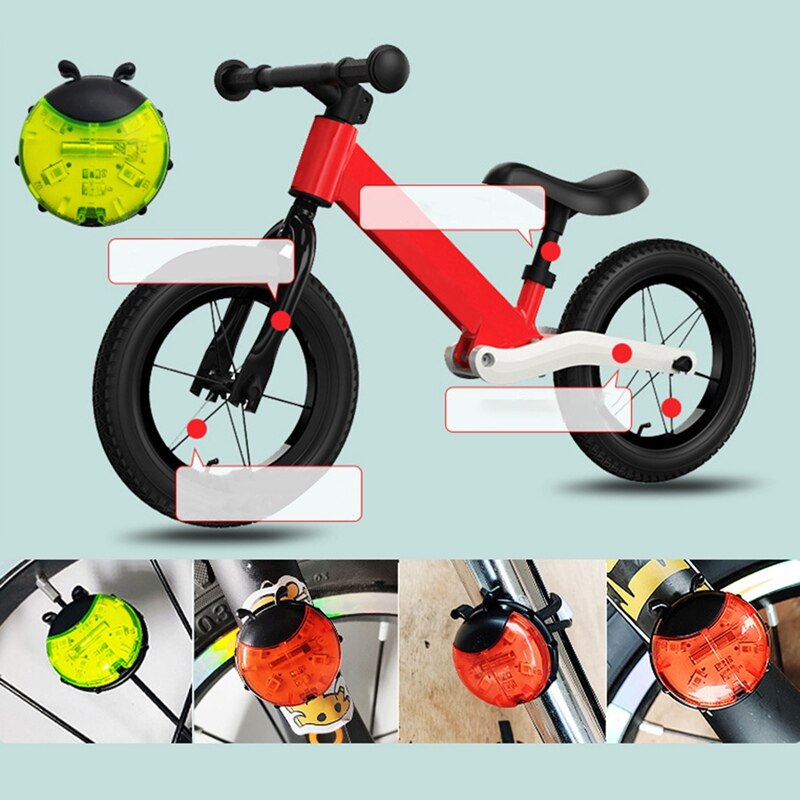 Riciclaggio della bicicletta Raggi della Ruota Della Lampadina Pneumatico Sveglio ah CONDOTTO LA Lampada veloce Lucciola Effetto Del Pneumatico Della Luce Bicicletta Accessori per I Bambini I Bambini