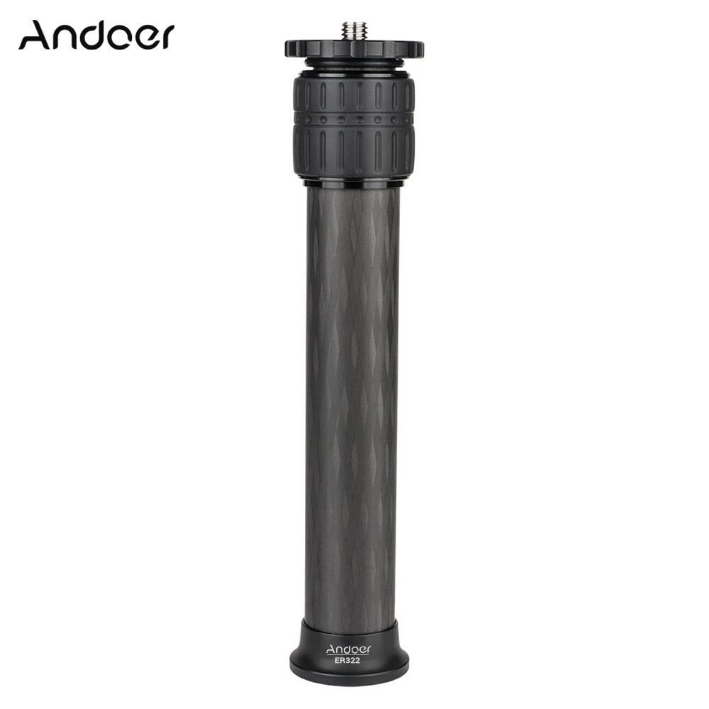Andoer ER252 25mm Tube Diameter Carbon Fiber Tripod Extender 2-Section Center Column Extension Tube
