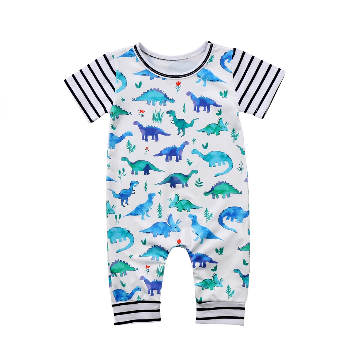 Top Baby Junge Kinder Neugeborenen Mit Kurzen Ärmeln Romper Overall Dinasour Baumwolle Kleidung Sommer Outfits