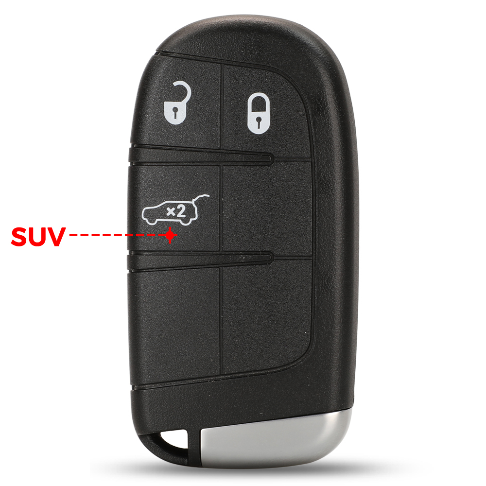 Jingyuqin para Jeep Grand Cherokee Dodge Ram 1500 cargador de viaje Dardo Challenger Durango Chrysler 300 carcasa de llave remota 2/3/4/5BT: Marrón