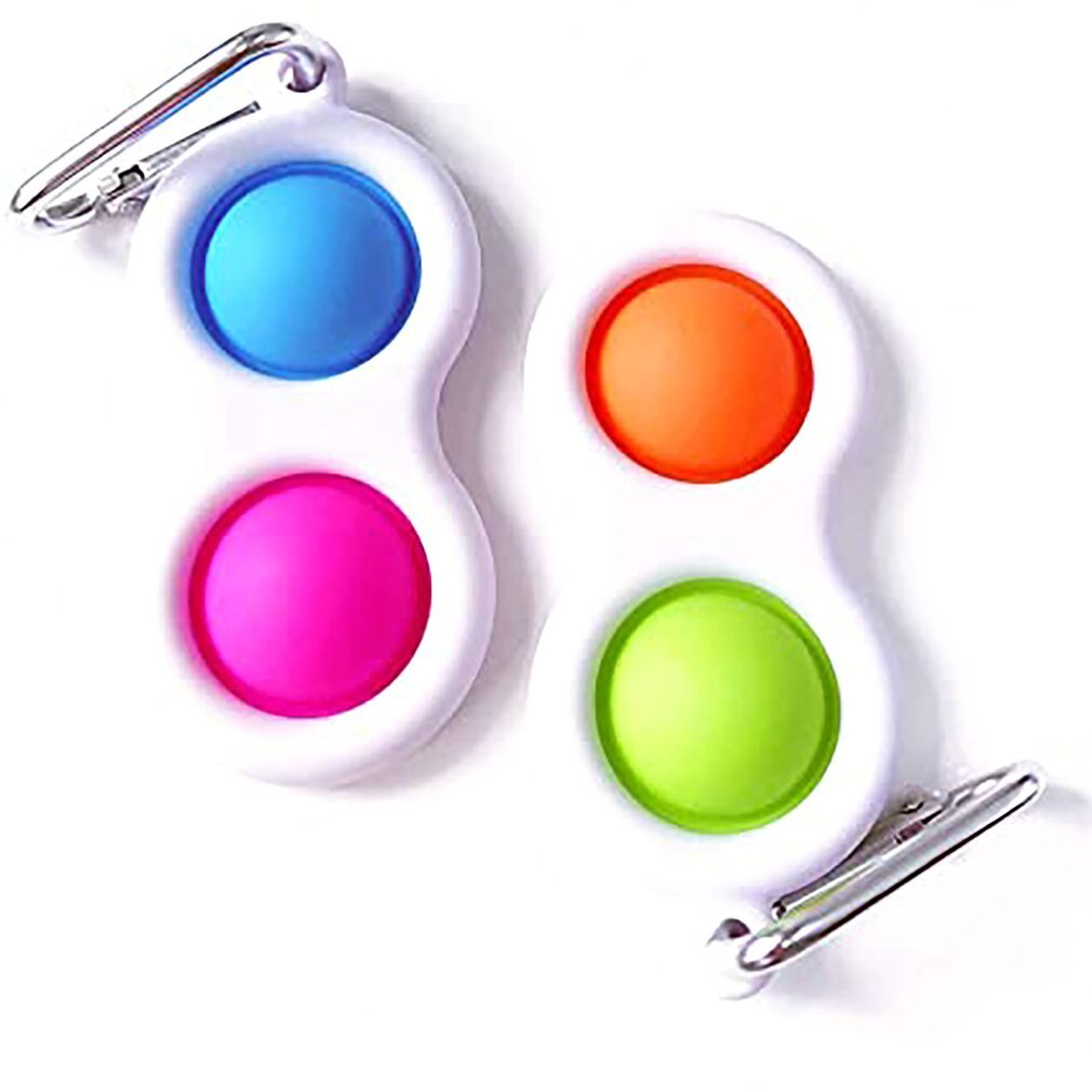 4 Pièces Clavier Fidget Jouet Porte-clés - Anti-Stress Pour Enfants Adolescents Et Adultes