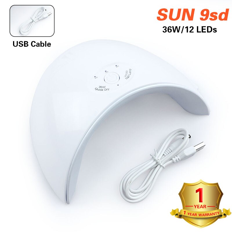 Rainbow4-Lámpara híbrida, lámpara UV de 48W para secado de esmalte de uñas en gel, pantalla LCD, accesorios para manicura: sun9sd