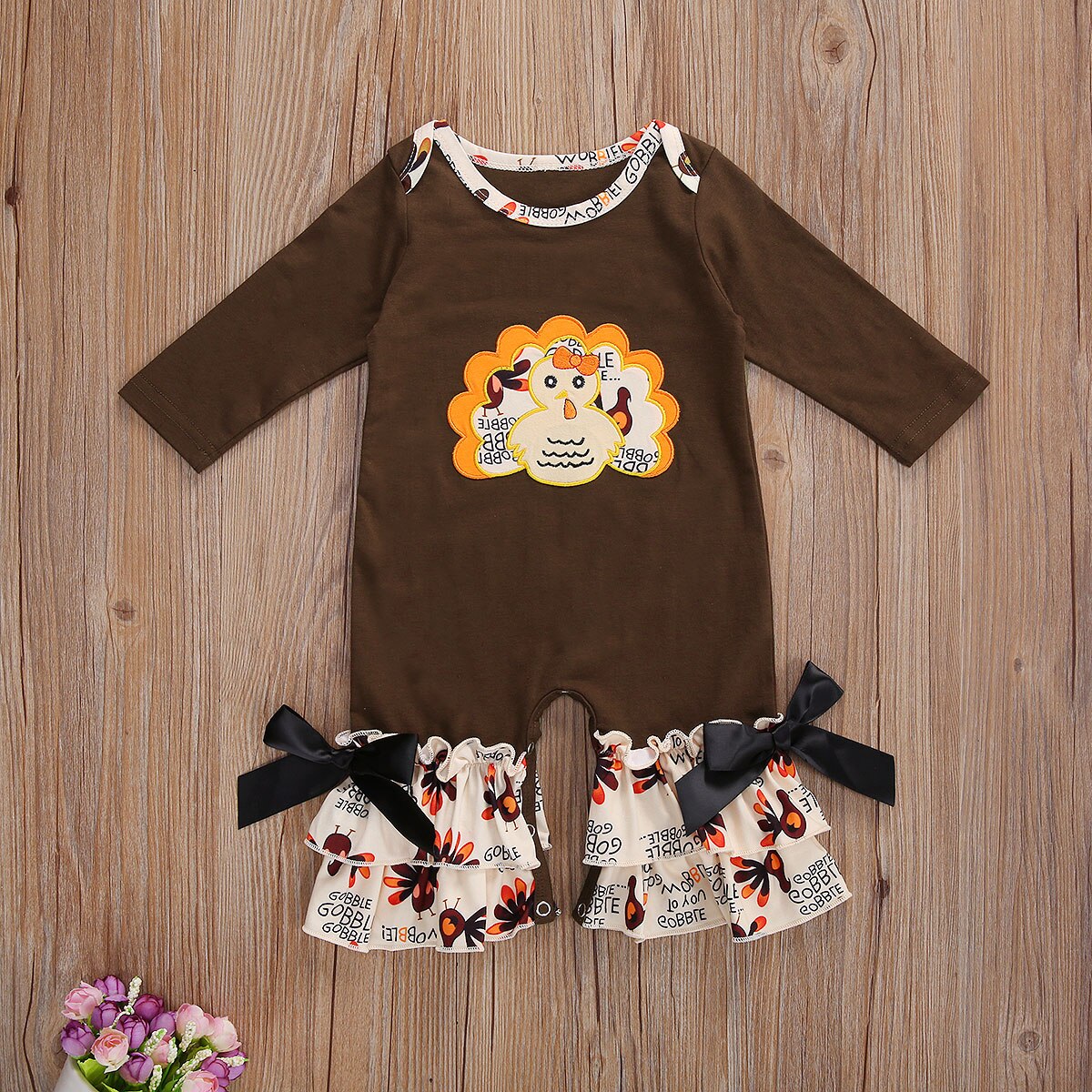 FOCUSNORM Autumn Kids Boys Halloween Rompers Cartoon Print Long Sleeve Jumpsuits Outfits 0-12M