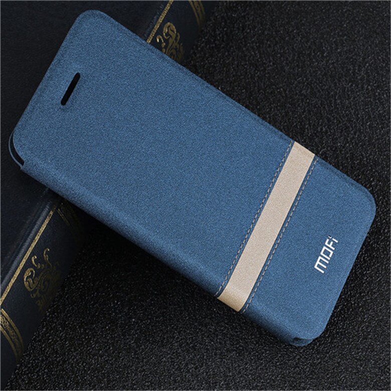 Case for Honor V20 Cover for Huawei Honor View 20 Flip Case MOFi Original Luxury TPU Housing PU Leather Book Shell Folio: Blue