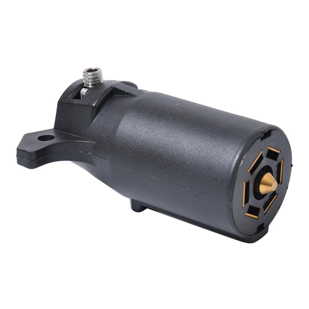 1PCS 7-Way Blade Round Trailer Wiring Plug Adapter (7 pin Connector) RV Tow