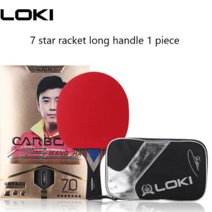 7 Star Table Tennis Racket Offensive Ping Pong Racket Paddle With ITTF Certification GTX Rubber -40: Long handle