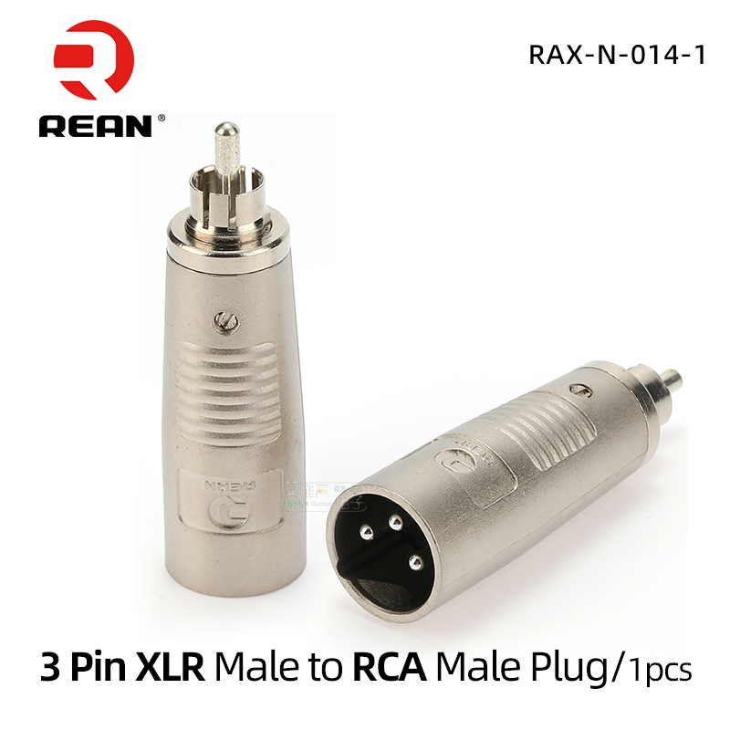 NEUTRIK's REAN Audio Video Conversion Adapter XLR to XLR, XLR to RCA, XLR to 6.35, 6.35 to RCA Female, 6.35 Female, 6.35 to 3.5: Silver / 0.9m