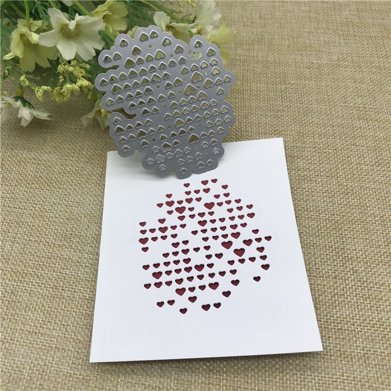 Kjærlighet hjerte bakgrunn metall dies scrapbooking metall cutting dies håndverk stempler dø cut preging kort lage sjablongramme