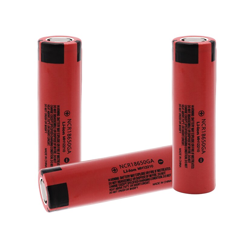 100%  original 18650 batterier 3500 mah 3.7v litiumbatteri för ncr 18650ga 3500 mah lämplig för ficklampa