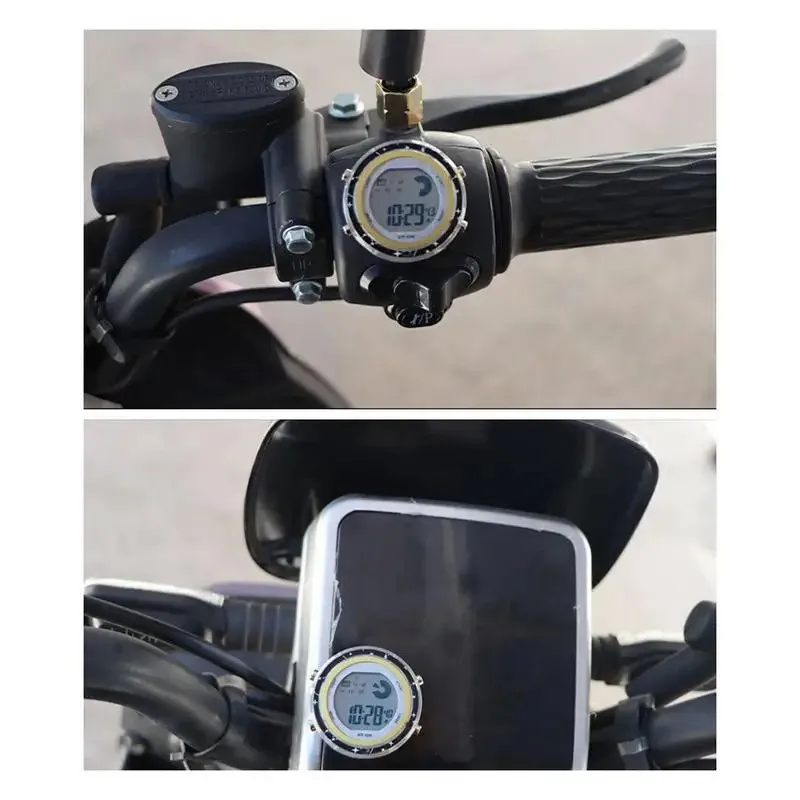 Universele Waterdichte Motorfiets Quartz Klok Lichtgevende Elektronische Klok Waterdichte Fiets Motorfiets Horloge Dashboard Auto Klok