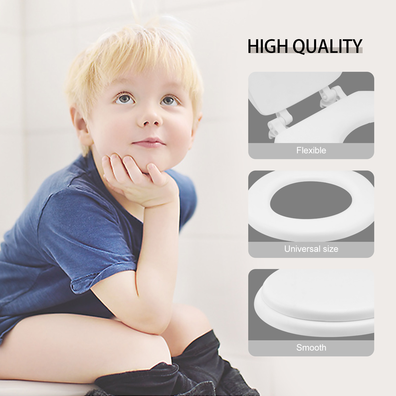 1pc Universal Toilet Seat Lid Thicken Toilet Seat Cover Toilet Gasket