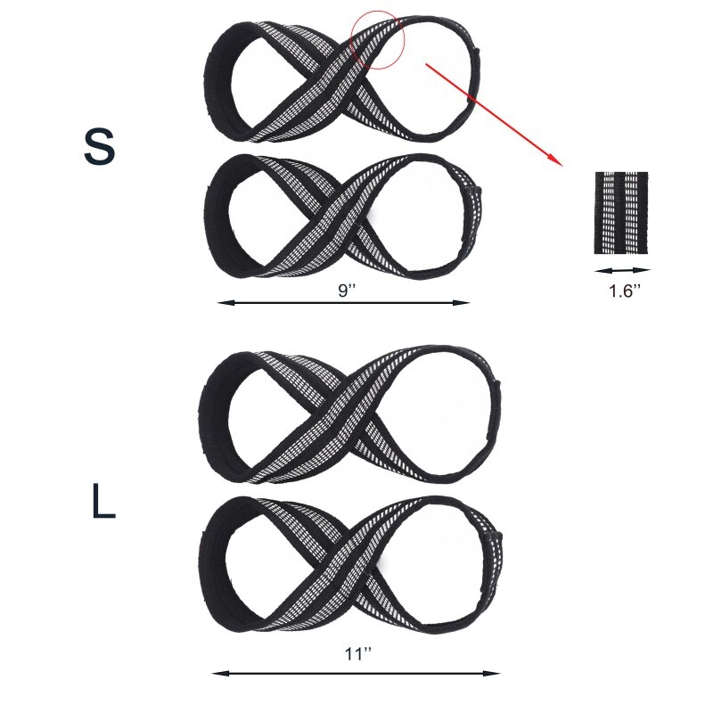 8 Gewichtheffen Bandjes Deadlift Polsband Voor Pull-Ups Horizontale Bar Powerlifting Gym Fitness Bodybuilding Apparatuur