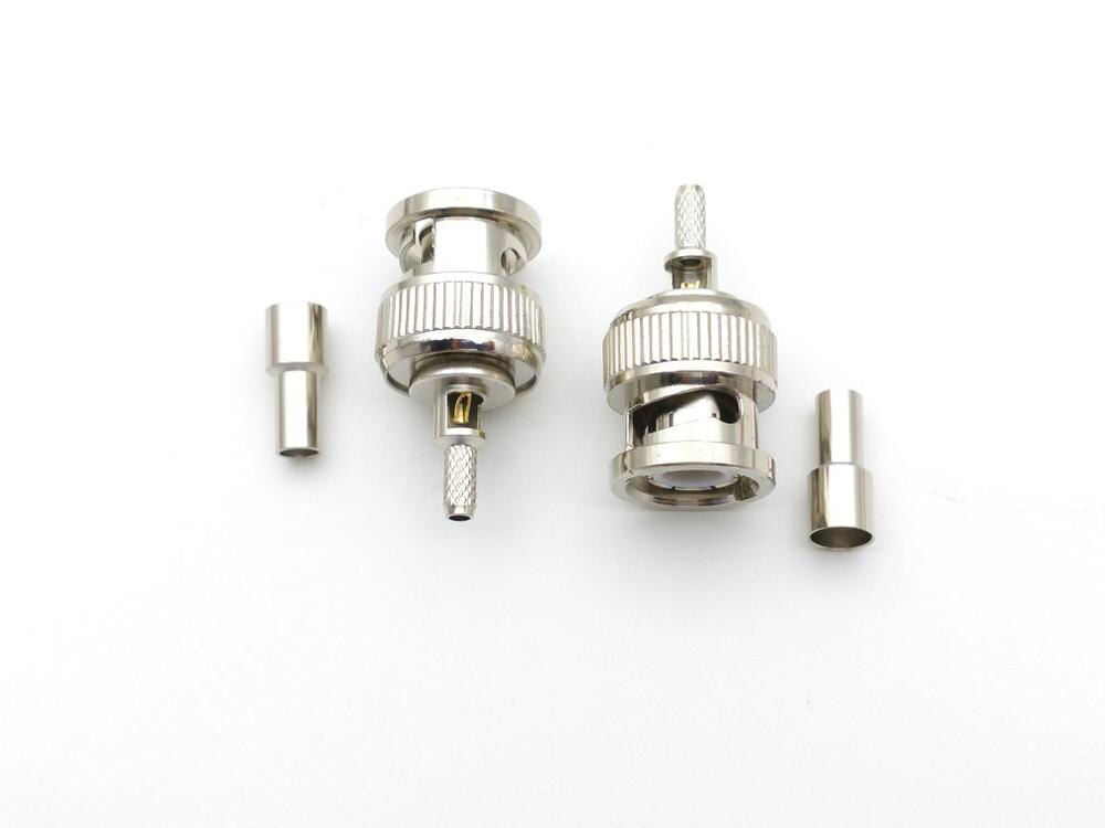 10 stücke BNC Stecker Fenster Gerade crimpen für RG174 RG316 RG179 Kabel Adapter 50 Ohm