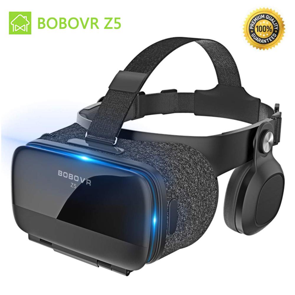 BOBOVR Z5 3D VR lunettes réalité virtuelle casque boîte avec casque stéréo pour 4.7-6.2 pouces smartphone + contrôleur Bluetooth