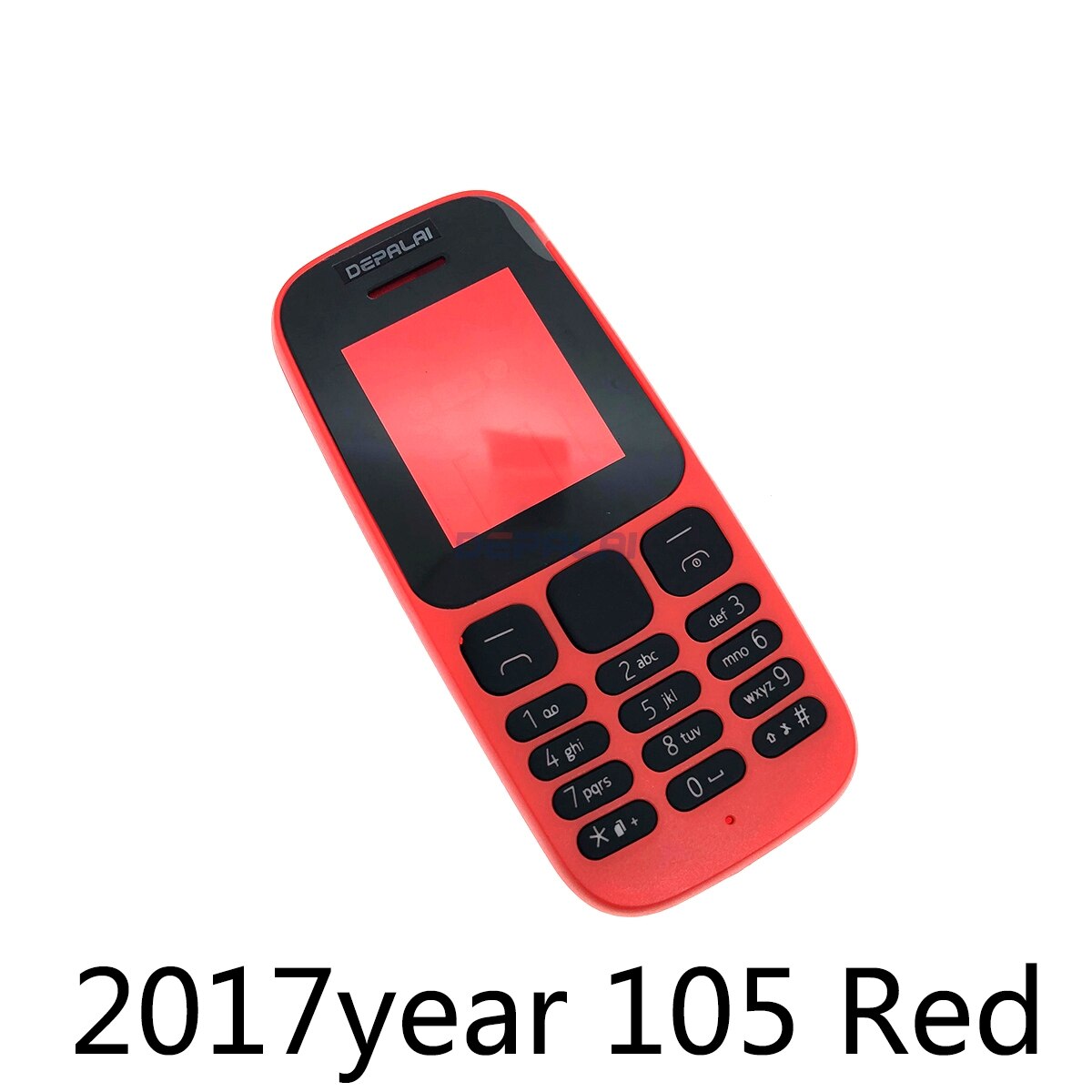 Housing Cover Full Complete Mobile For Nokia 105 version 105 RM-1133 RM-1134 1050 RM-1120 case Keypad Back Battery: 2017 105 Red