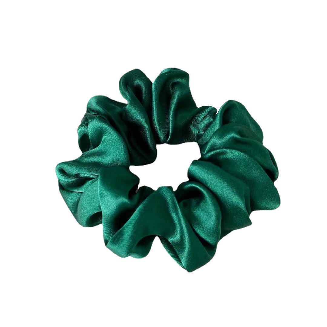 neue 100% Reine Maulbeere die Seide Große Krawatte Haar Seide Einfache Reine Farbe retro Haar Bands Für Frauen Haar Krawatte seil Zubehör Mädchen: Grün