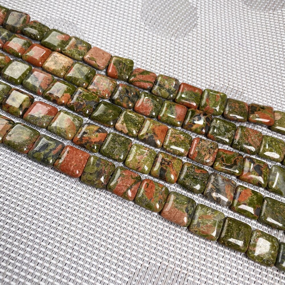 Natural Stone Square shape Loose Beads Crystal Semifinished String Bead for Jewelry Making DIY Bracelet Necklace Accessories: 3