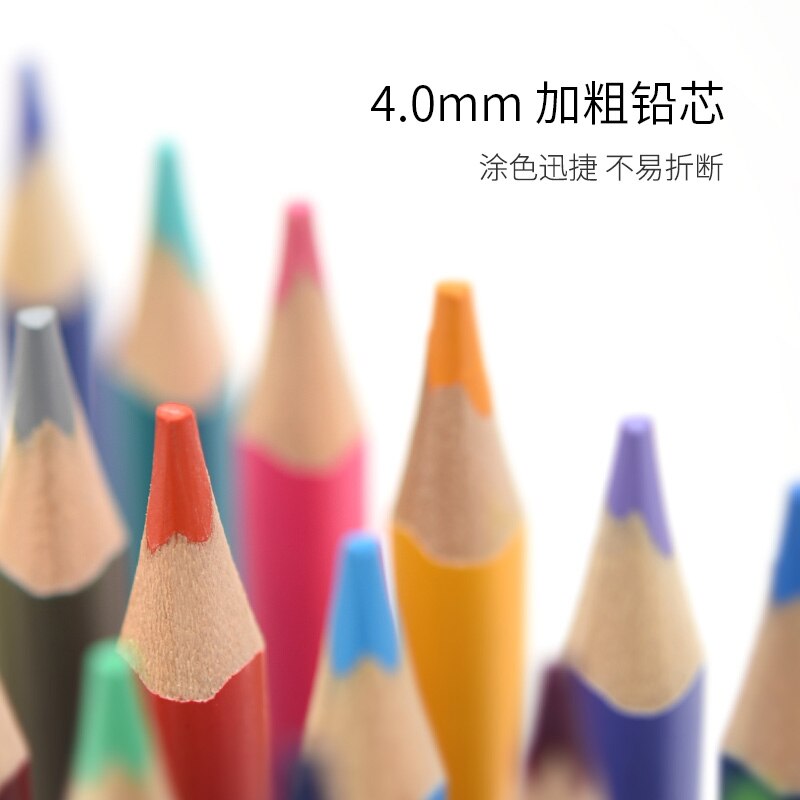 Deli Colored Pencils 24/36/48 Colors Oily Color Set Wood Watercolor Drawing Colored Pencil School Art Supplies