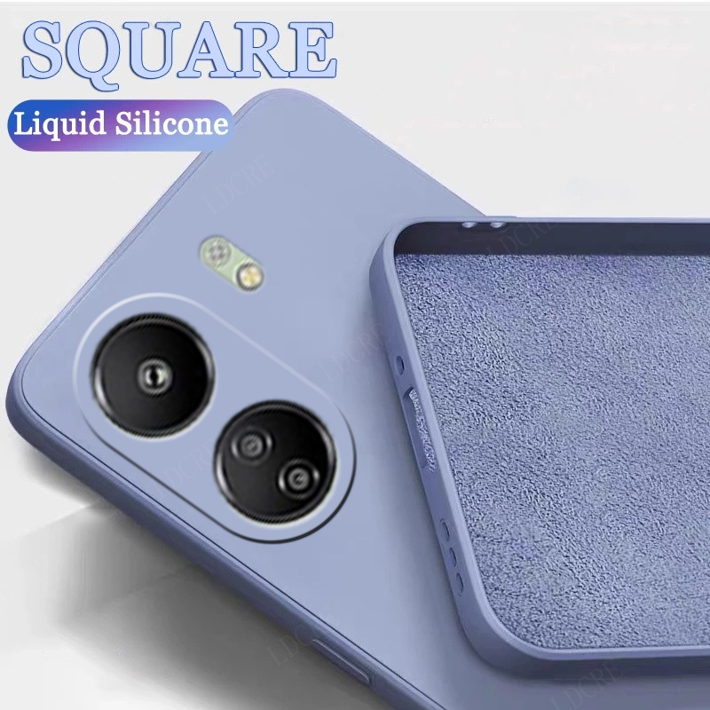 Coque en silicone liquide antichoc pour Xiaomi Redmi, coque souple en TPU pour Redmi 13C, 10A, 12C, 9C, 10C, 9, 10, 12, 13C