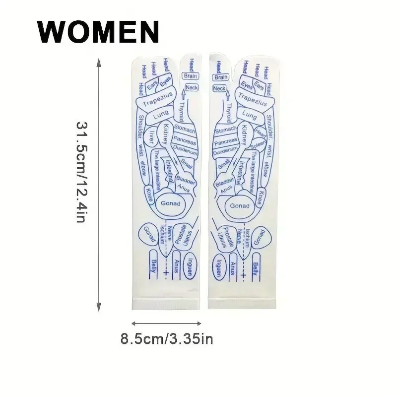 1 einstellen Socken Akupressur Fußpflege Massage Lindern Müde Füße Massagegerät Reflexzonenmassage Socken Fuß Akupunkturpunkt Massage Werkzeug Physiotherapie: Violett
