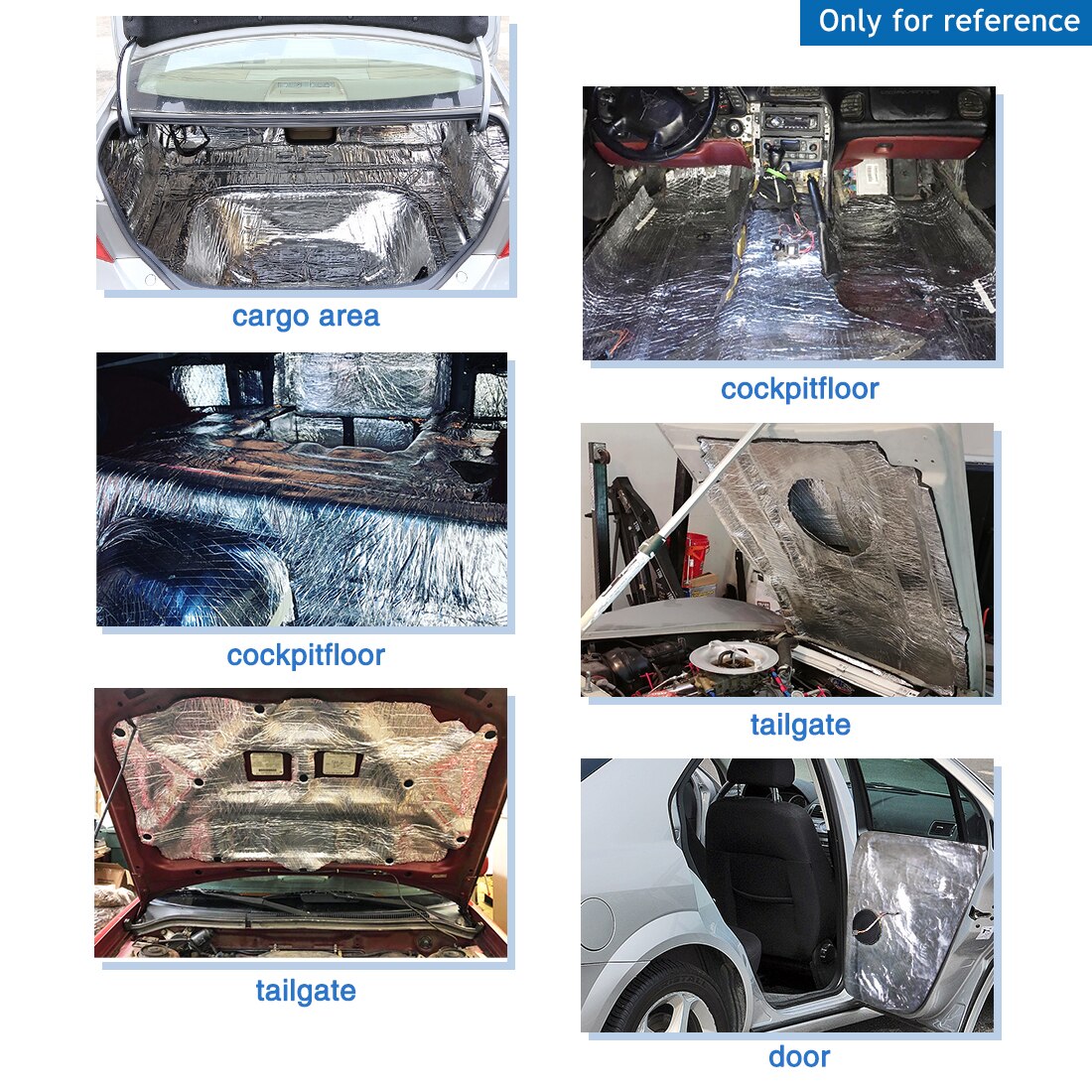 9 stuks /12 stuks 50cm*30cm geluidsdemper warmte-isolatiemat auto bus geluidsisolatie dempende isolatie motorkap isolatie