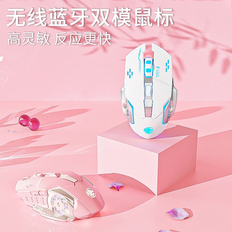 Wireless Mouse Rechargeable Mechanical Gaming Gaming Bluetooth Mute Silent Mouse for PC Laptop Tablet iPad Huawei Xiaomi Samsung