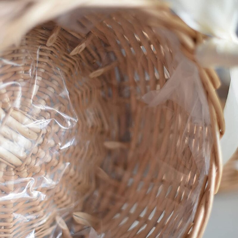Panier à fleurs tissé en rotin, panier de rangement fait à la main pour fille, pour décor de mariage à la maison