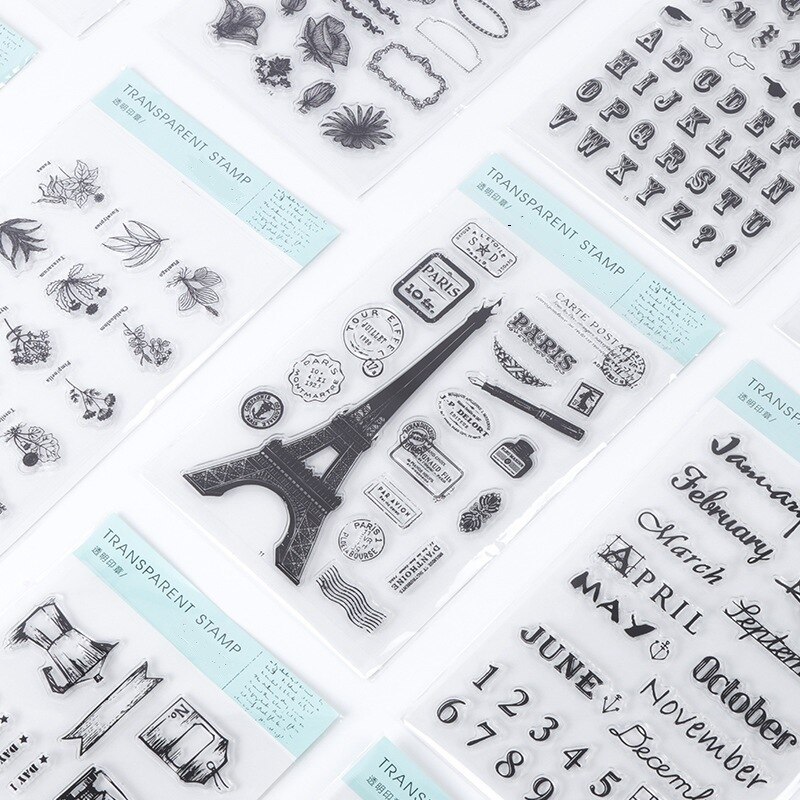 Transparent Silikon Mehrere Stile Dichtung Stempel Karte, Der 3d Stempel Transparent Stempel für Scrapbooking Klar Briefmarken