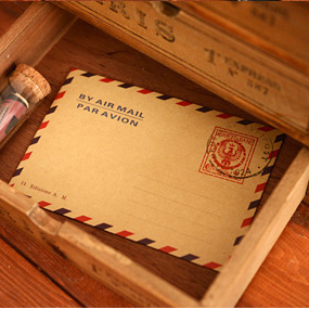 Enveloppe Kraft Vintage de 11x16CM, grande taille, carte postale, papier de papeterie, poste aérienne, fournitures de bureau Vintage: badge