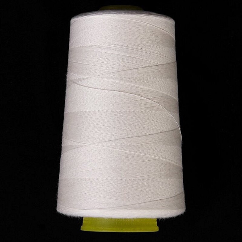 Unbleached cotton sewing thread for sewing machine (white)