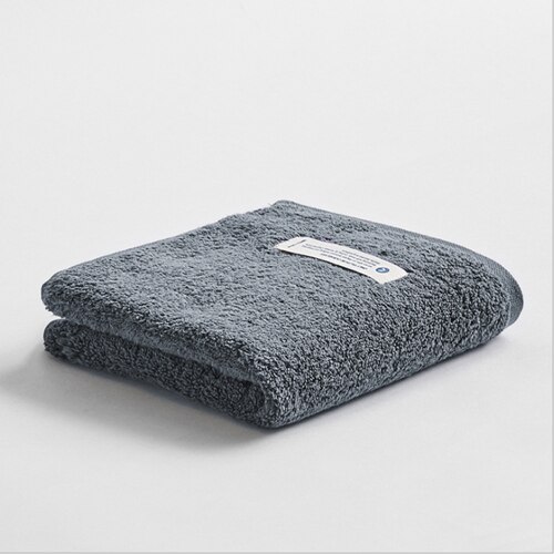 Serviette peignée 100% coton pour adulte, lavage du visage, simple et pur: blue