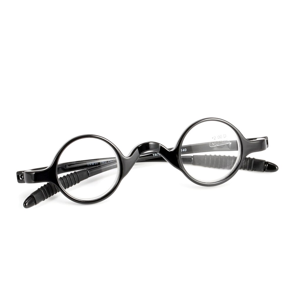 Fleksible små runde læsebriller retro  tr90 forstørrelsesglas ultralet presbyopi briller  +1.0 +1.5 +2.0 +2.5 +3.0 +3.5