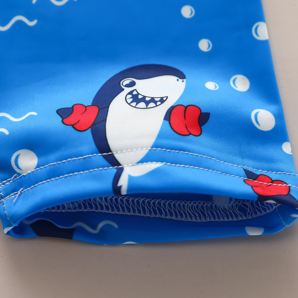 0-3y bebê infantil meninos roupa de banho dos desenhos animados impressão animal manga curta zíper azul praia veste para crianças presentes de verão