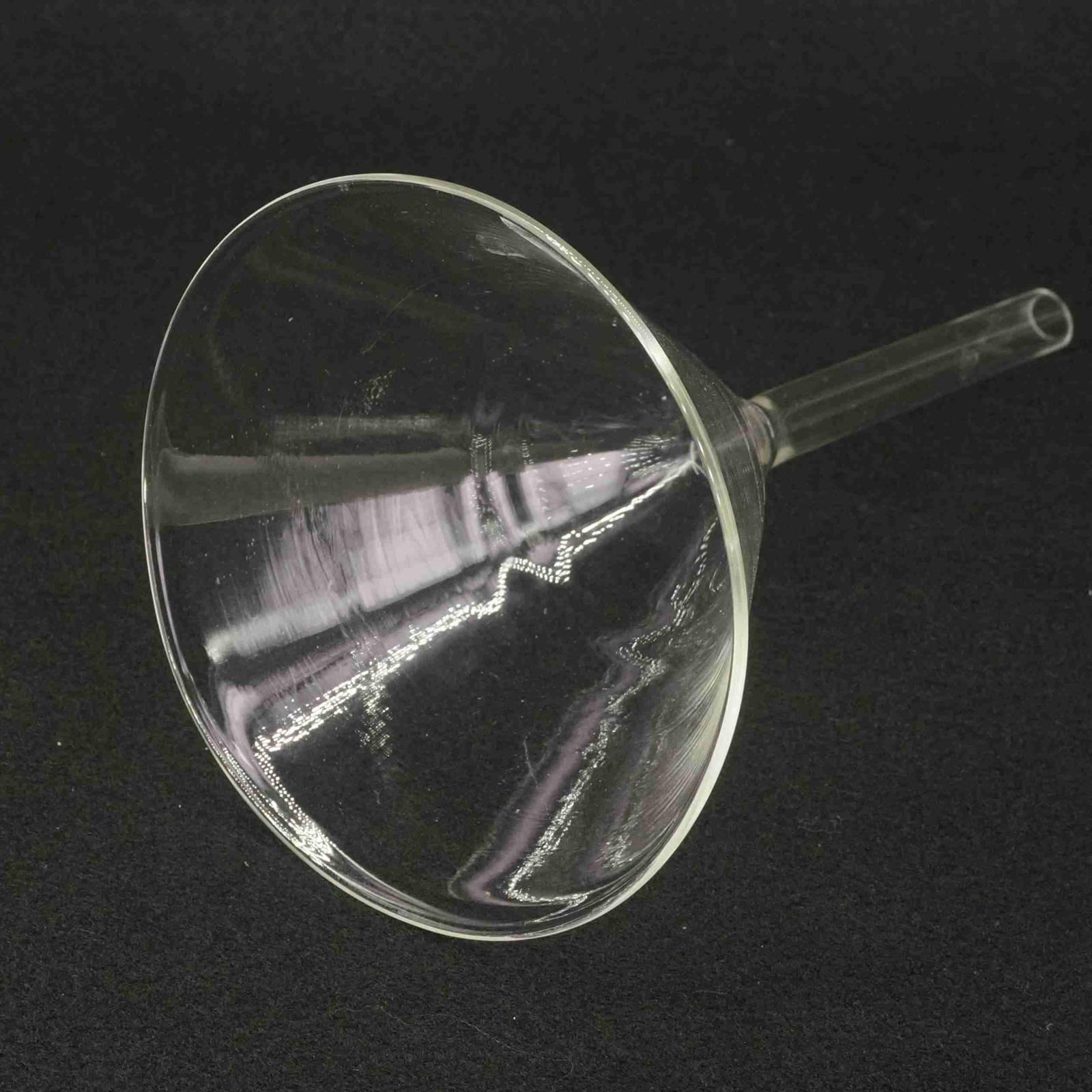 Funil miniatura do triângulo dos produtos vidreiros de borosilicate do funil de vidro do laboratório de 120mm