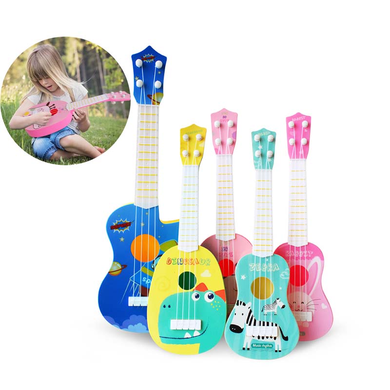 Funny Ukulele Musical Instrument Kids Guitar Montessori Toys for Children School Play Game Education Christmas Birthday