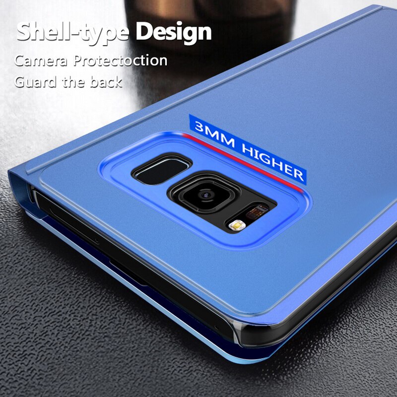 Slimme spiegelhoes voor samsung galaxy  s7 s, 7 edge, 7s s7 edge sm ,  g935 g935f g935fd klaptelefoonhoes sm , -g935fd sm , -g935f sm, -g935k hoesje