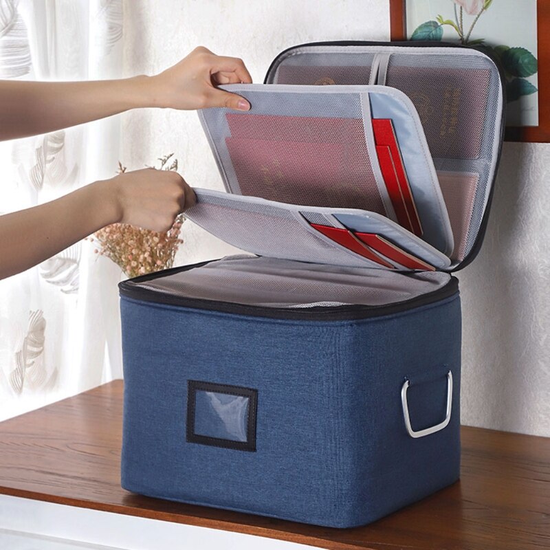 Multi-layer Document Organizer Portable Password Files Bag Briefcase Large Capacity Storage Case Travel