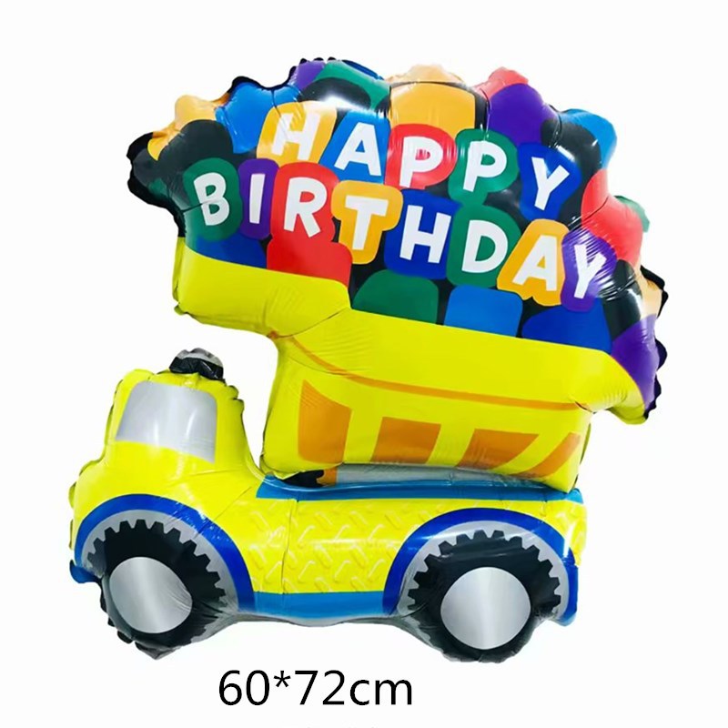 Cartoon Auto Ballon Engineering Fahrzeug Bagger Kran Gabelstapler truckchildren der geburtstag party dekorationen Spielzeug Ballons: truck