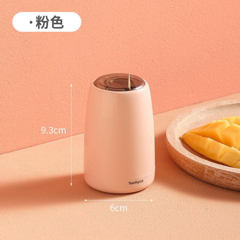 Bence INS Press Toothpick Box Home Automatic Pop-up Toothpick Dsipenser Container Household Table Toothpick Storage Box: pink
