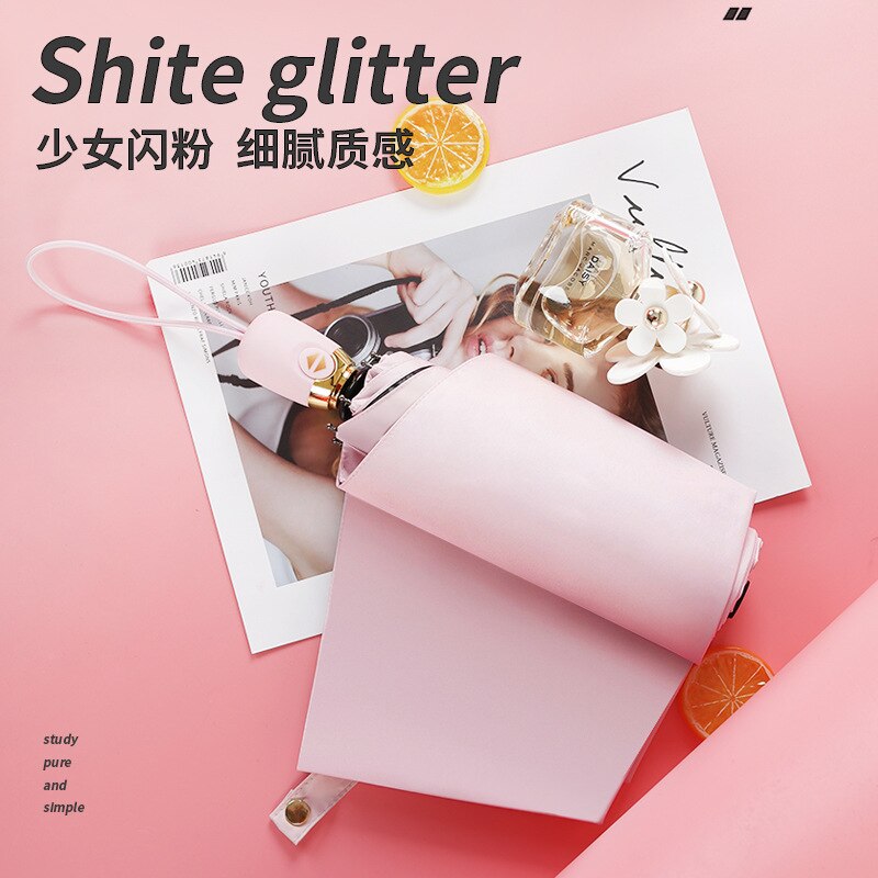 Ins Automatische Paraplu Opvouwbare Parasol Parasol Paraplu Paraplu Regen Vrouwen Strand Paraplu Mode Multi-color